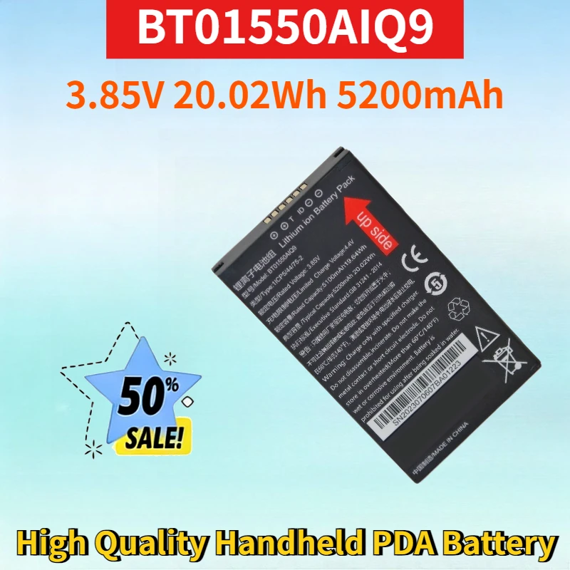 

BT01550AIQ9 3.85V 20.02Wh 5200mAh Rechargeable Lithium-ion Battery for Q9C/Q9/Q9L High Quality Handheld PDA Replacement Battery