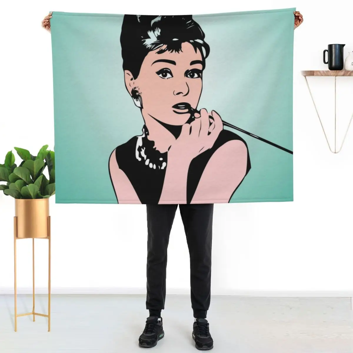 Audrey Hepburn | Pop Art Throw Blanket Portable Lightweight Blanket for Travel Camping