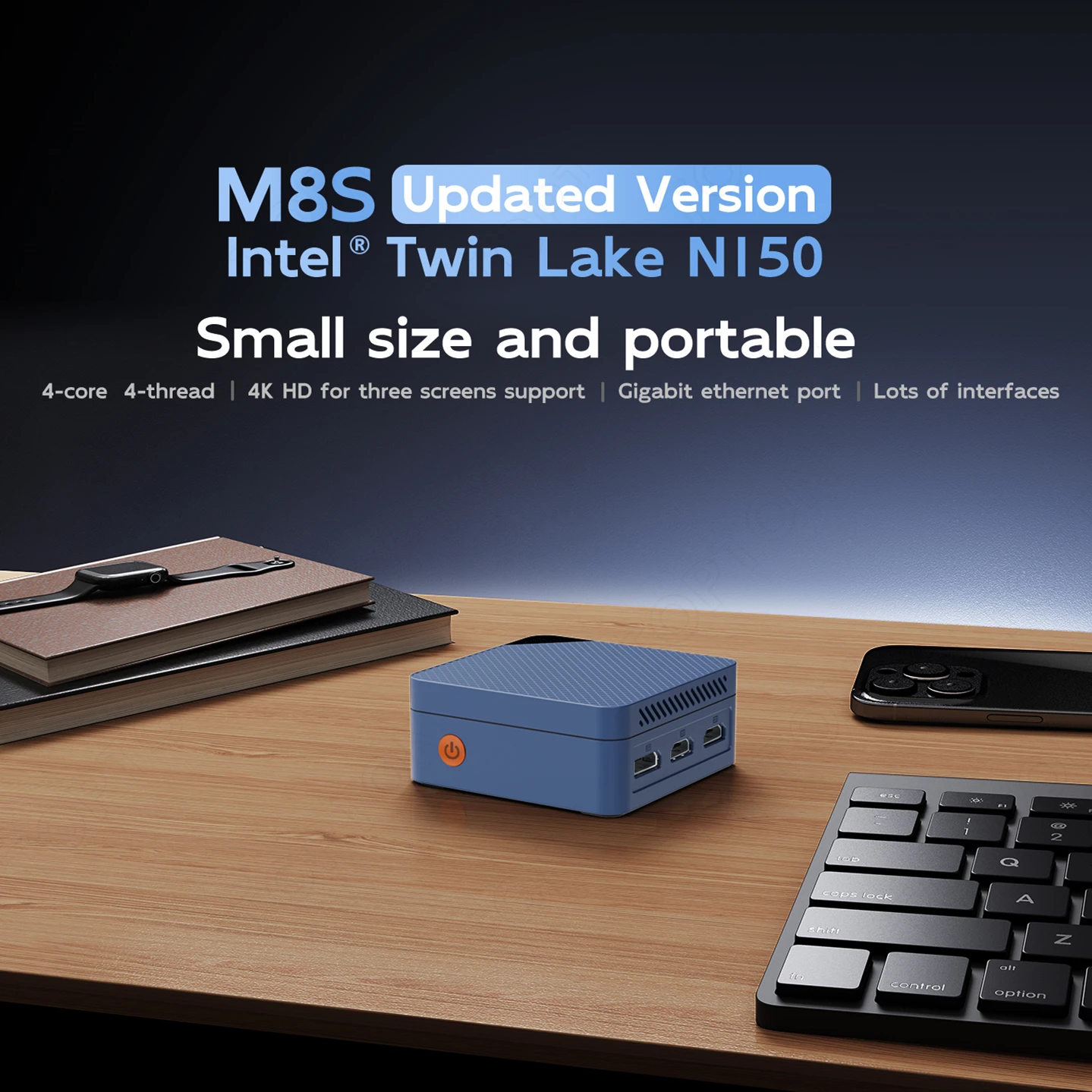 Mini PC Twin Lake Intel N150, processeur meilleur STORN100 activé, micro ordinateur de bureau Windows 11 Pro, entreprise, école, bureau