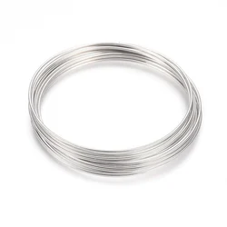about 10circle/Set Steel Memory Wire Bracelets Making Nickel Free Platinum 5.5cm Wire : 18 Gauge 1.0mm