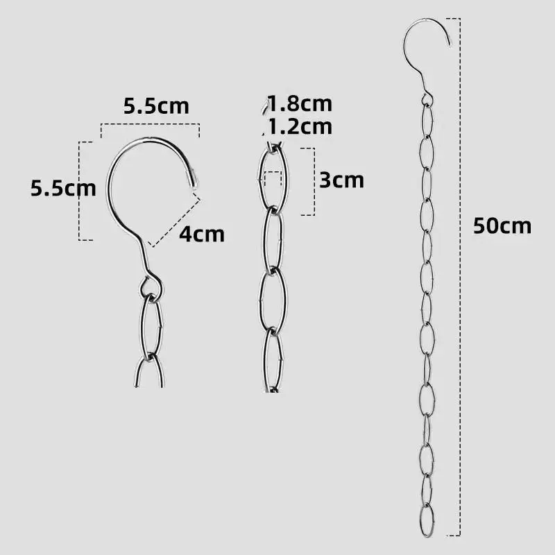 New Multi Layer Clothes Hanger Chain Metal Space Saving Closet Organizer Hook Chain Wardrobe Clothing Storage Organization