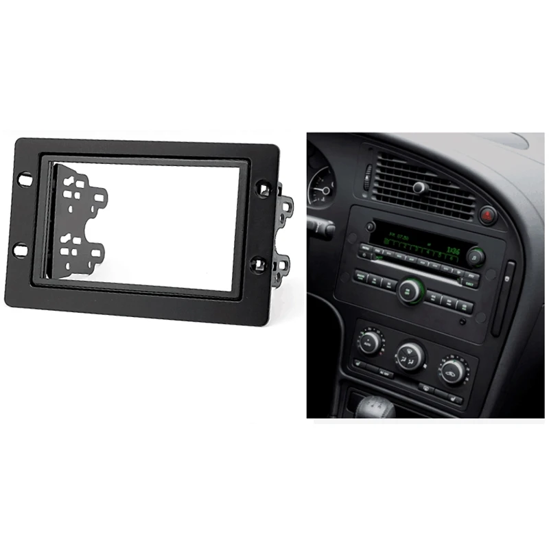 2 din quadro de rádio do carro estéreo painel quadro reequipamento painel capa guarnição kit para saab 9-5 2005-2011