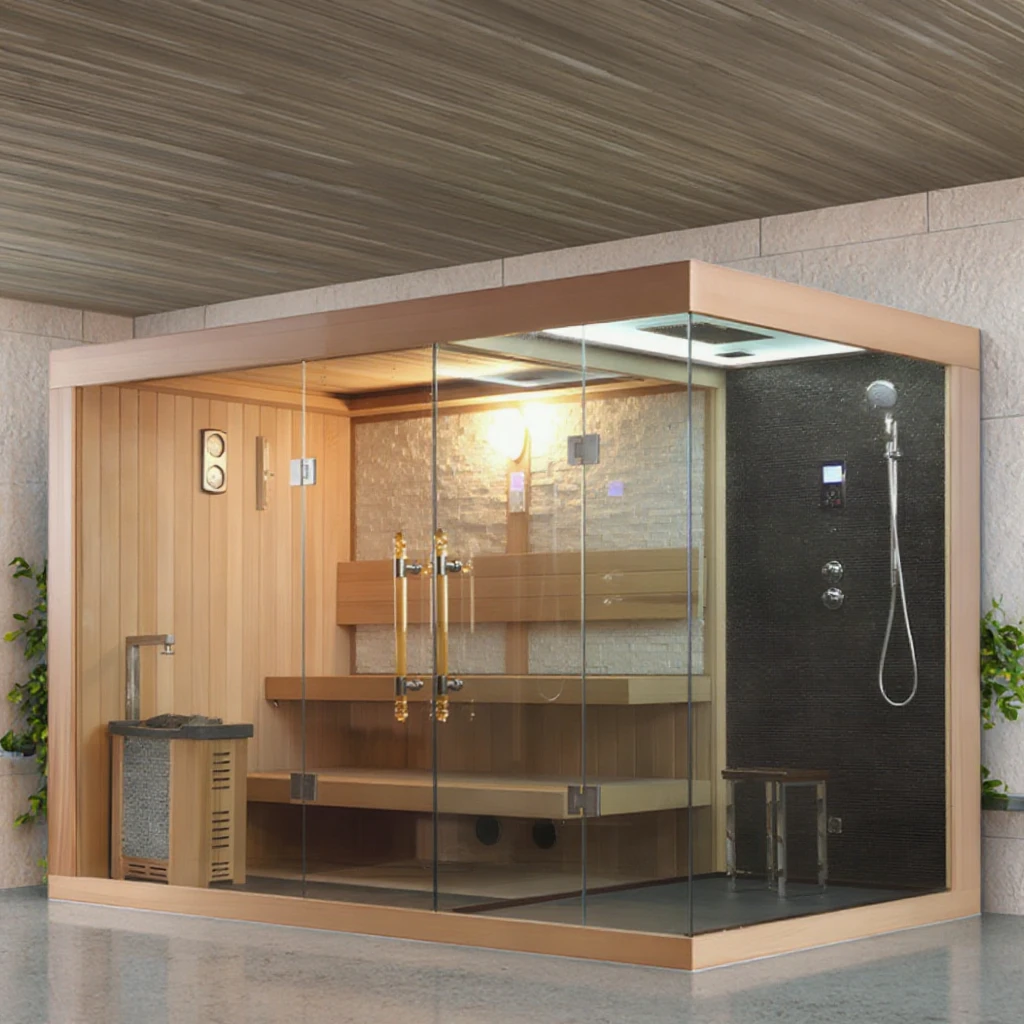 xx-Shower Room Infrared Sauna Cabin Steam And Sauna Combo,New Style Indoor Bathroom Steam And Infrared Sauna Combine Ro*