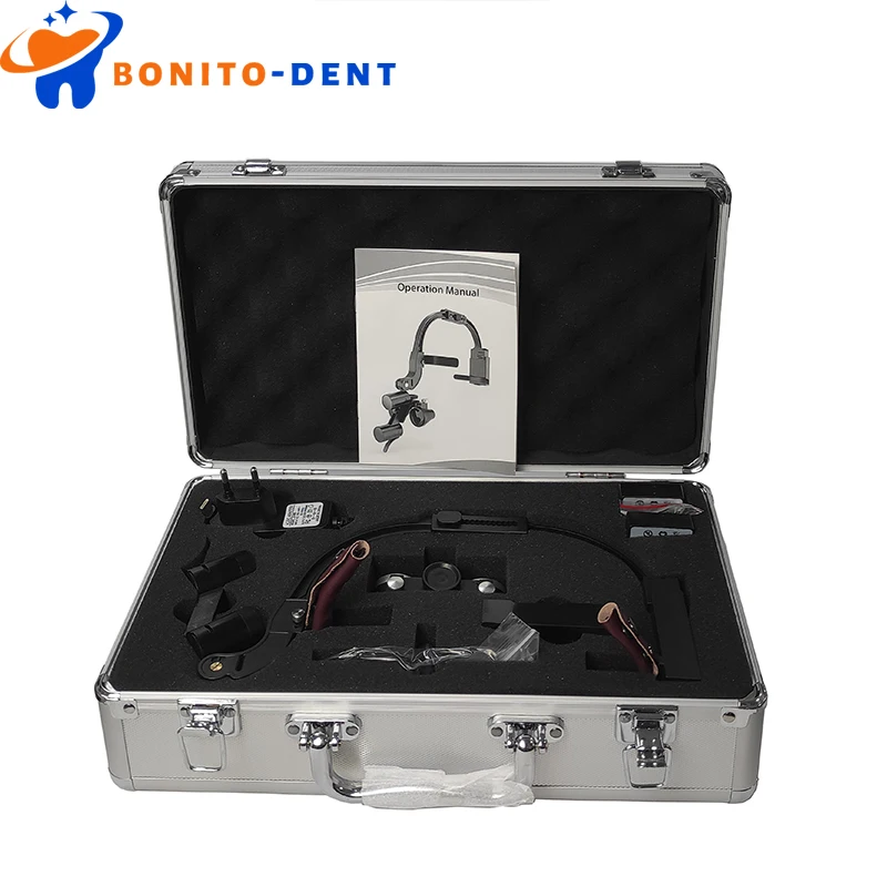 2.5x 3.5x dental led farol lupas binoculares dentista odontologia cirúrgica lupa binocular