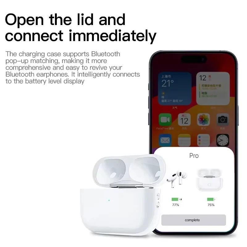 ل AirPods Pro 1 & 2 علبة شاحن سماعة رأس مزودة بتقنية البلوتوث صندوق شحن لاسلكي ل AirPods 1 2 3 استبدال مقصورة الشحن