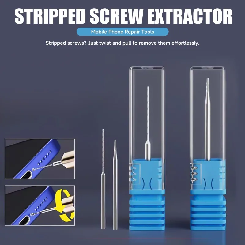 Professional Damaged Screw Extractor Kit for Removing Stripped Broken Screws Phone PAD PC Repair Tool Set