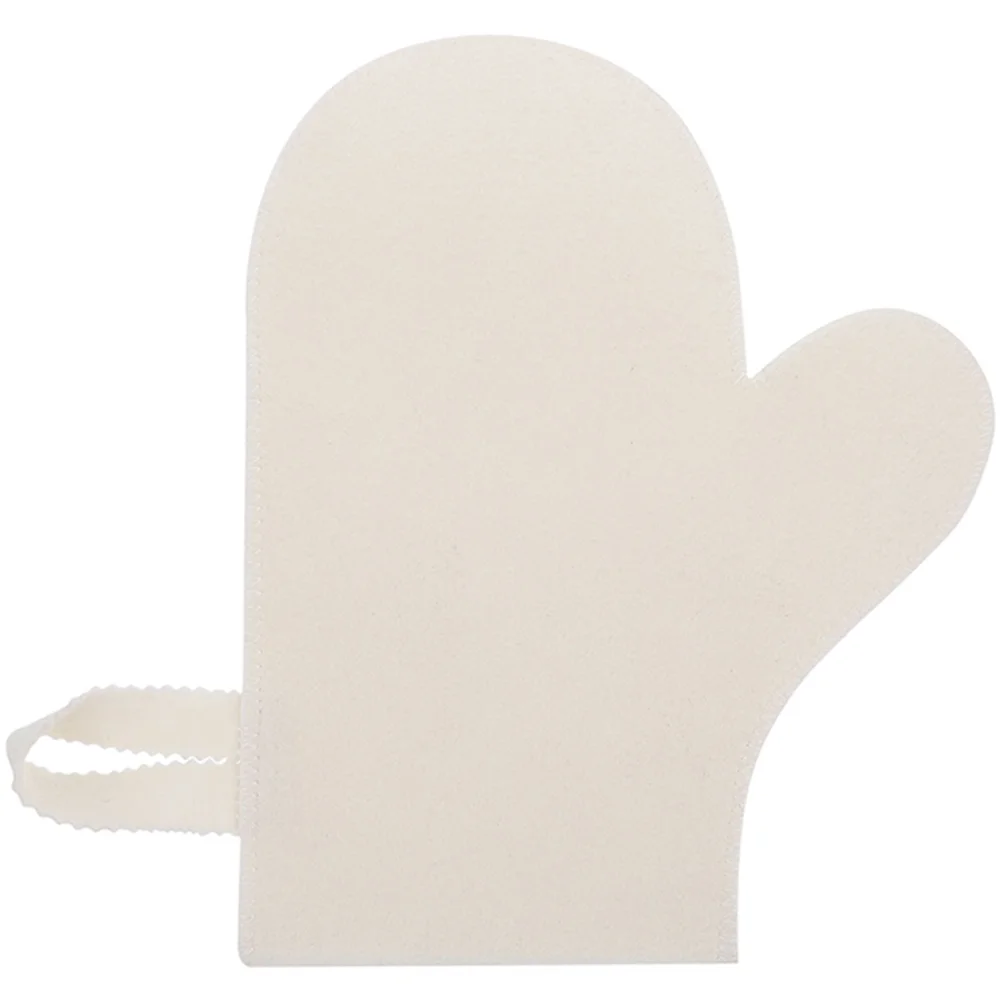 

1pcs Felt Gloves White Gray Sauna Mittens Heat Protective Bathing Moisture Absorbing Unisex Fashion Simple Design