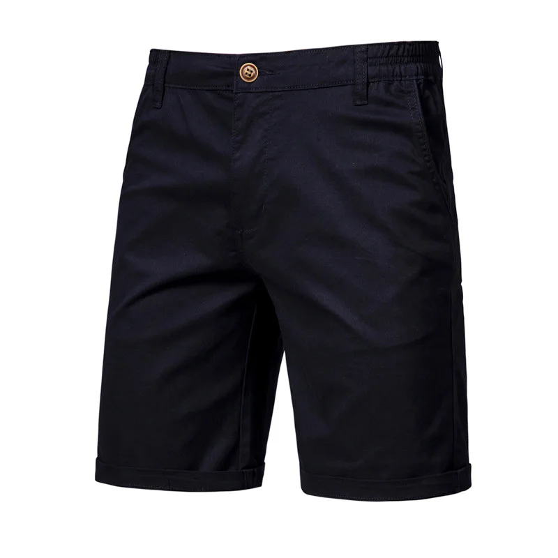 Short de plage 2023 coton pour homme, de haute qualité, décontracté, business, social, taille élastique, 10 couleurs, nouvelle collection été 100%