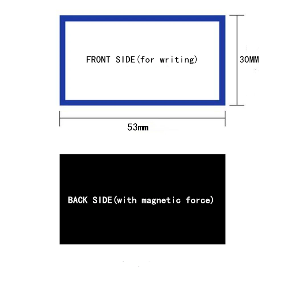 36 個 53X30mm 磁気ラベルカード/磁気名札フルバックマグネット再利用可能なステッカーホワイトボードオフィス用混合色