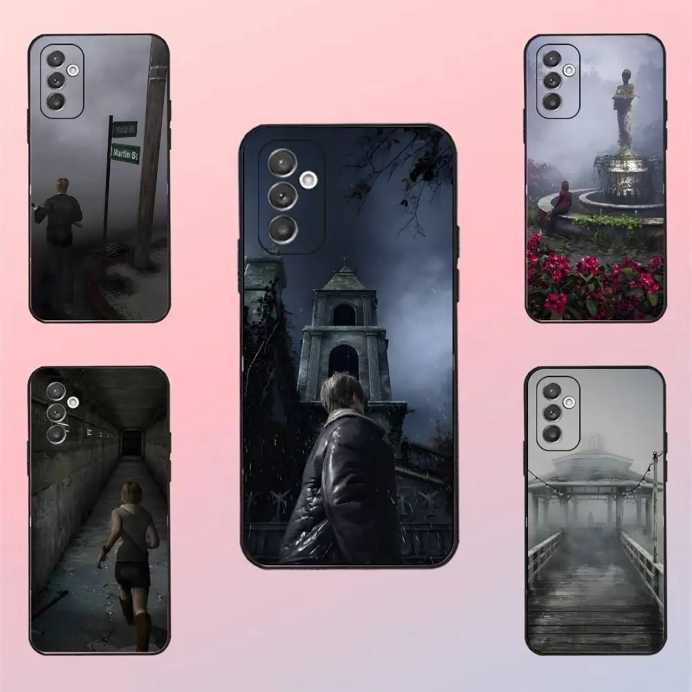 

S-Silent Hill 2 Videogame Phone Case For Samsung S22,S21,S20,S10,S9,S25,S24,S23,Ultra,FE,Plus,Lite,Soft Silicone Black