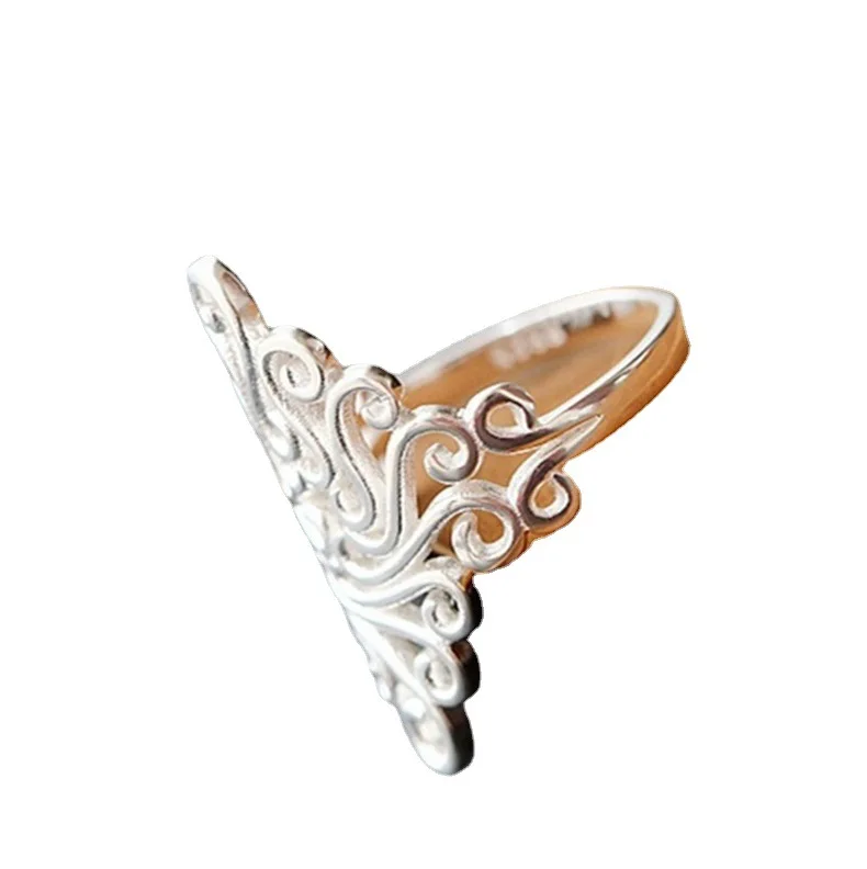 Heiß begehrter, auffälliger Ring mit Blumenmuster aus S925 Sterlingsilber – trendiger, beliebter Schmuck für Damen