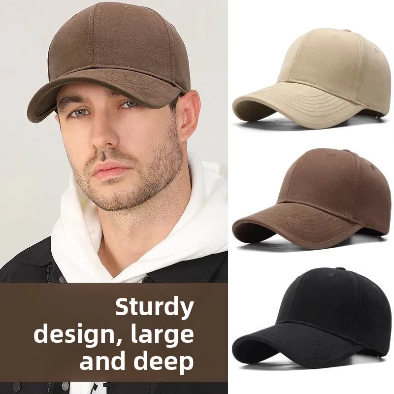 

Бейсболка унисекс для большой окружности головы, глубокая, с широким козырьком, дышащая, легкая, из мягкого хлопка, солнцезащитная, ветрозащитная