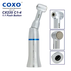 COXO Dental 1:1 Slow Low Speed Push Button Contra Angle Handpiece CX235 C1-4 Fit CA Bur 2.35mm KAVO NSK