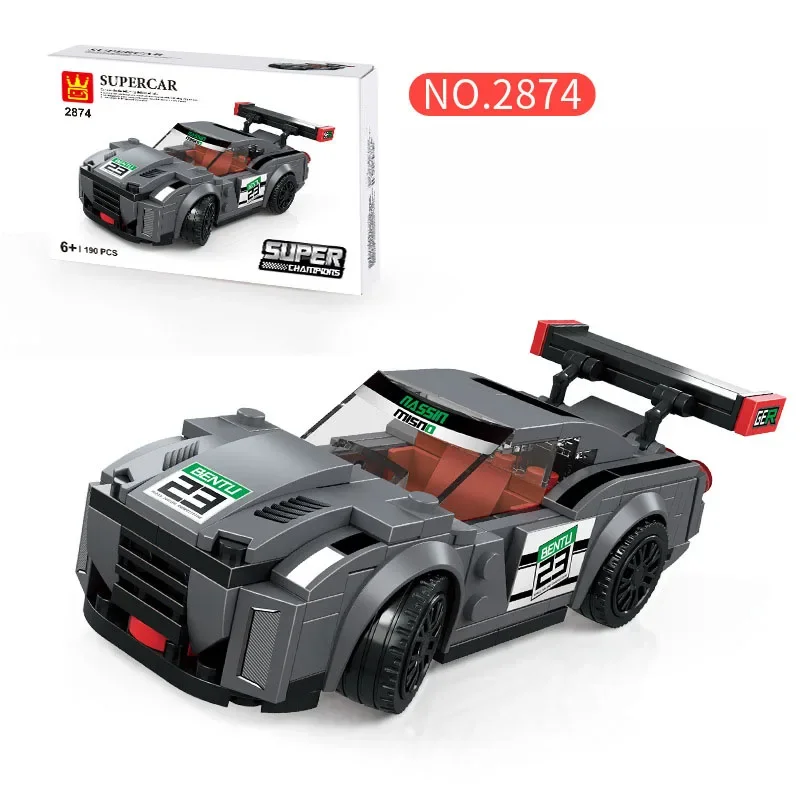 Children Buliding Blocks Toy Car Luxury Sports Car Model Block Toys Boys Racing Cars Assembly Construction Brick Toys Gifts