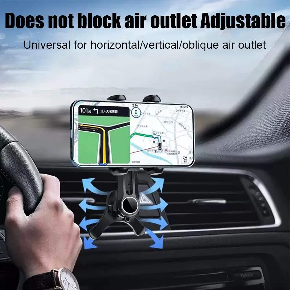

Car Air Vent Clip Cell Phone Holder 17mm Ball Head Accessories Bracket Base Navigation Interior Car Magnetic C6W0