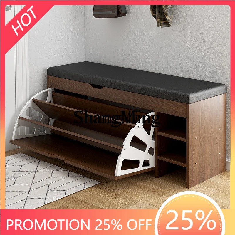 

SM New Home Simple New Chinese Space-Saving Door Shoes Cabinet Integrated Home Shoes Changing Stool