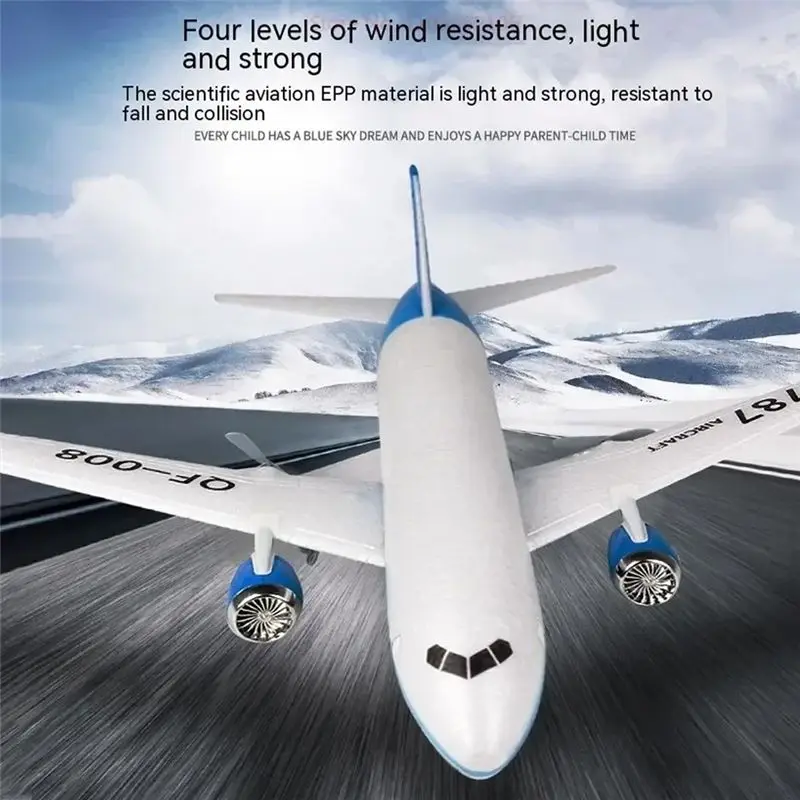 New Boeing 787 Glider Model 2.4G Electric Remote Control Three-Channel Fixed Wing Aircraft Airplane Toy Model for Kids-Blue