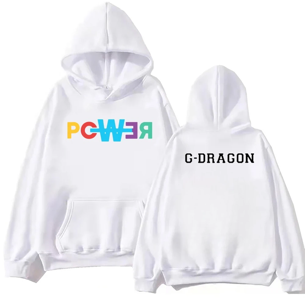 سويت شيرت بغطاء للرأس من G Dragon POWER Same Harajuku Hip Hop #2