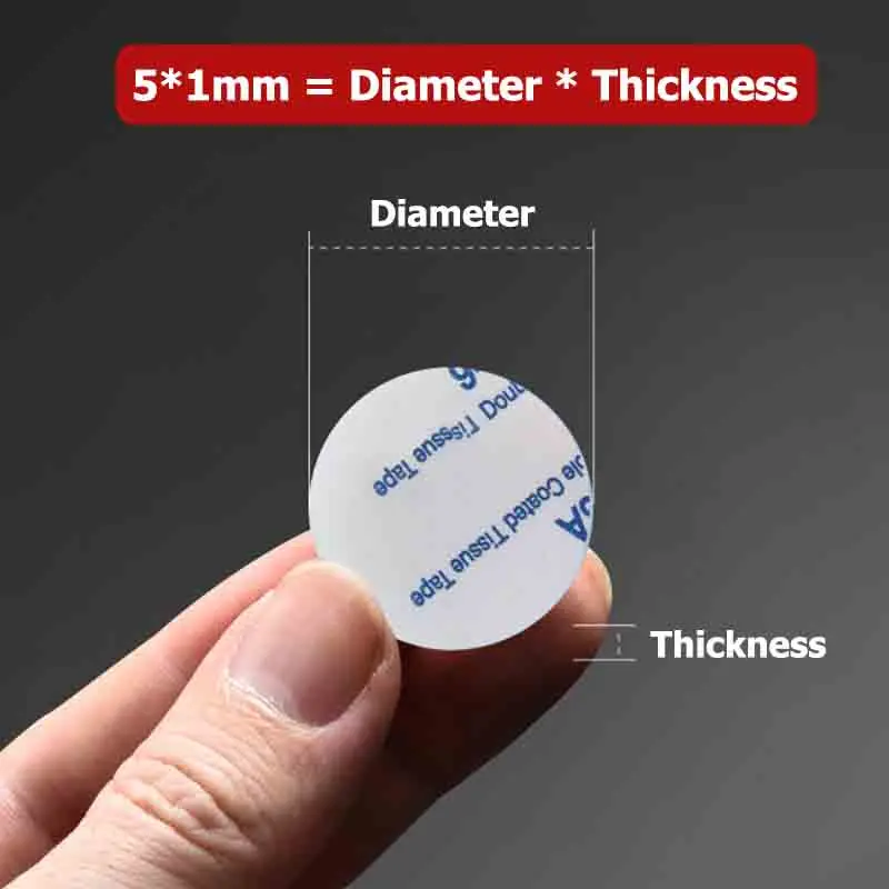 50Pcs 5-30mm Anti-slip Black Self Adhesive Round Silicone Rubber Feet Pad for Laptop Keyboard Calculator Monitor Anti-skid Pads