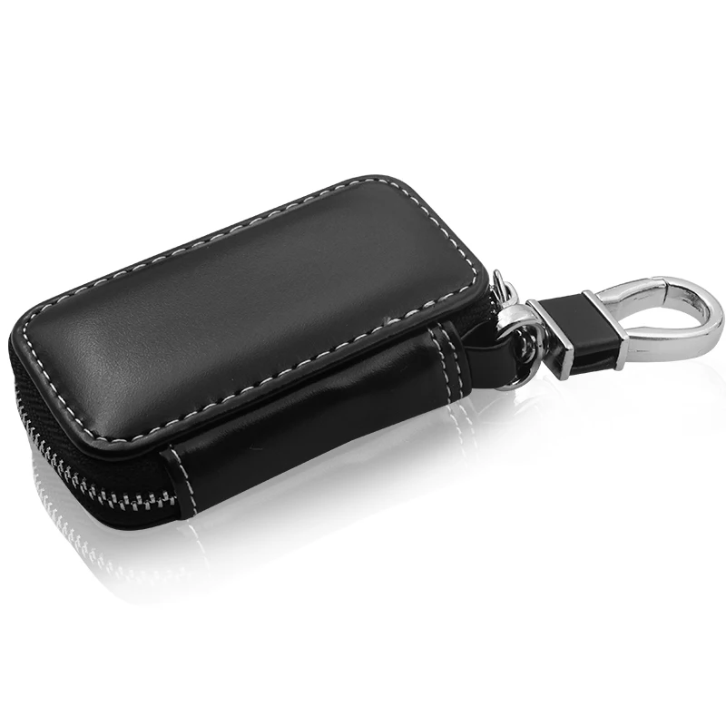 Leather Car Key Case Protection Auto Key Bag Key Chain Cover For Volkswagen VW Polo Golf Touareg T5 Passat B7 B5 Touran Beetle