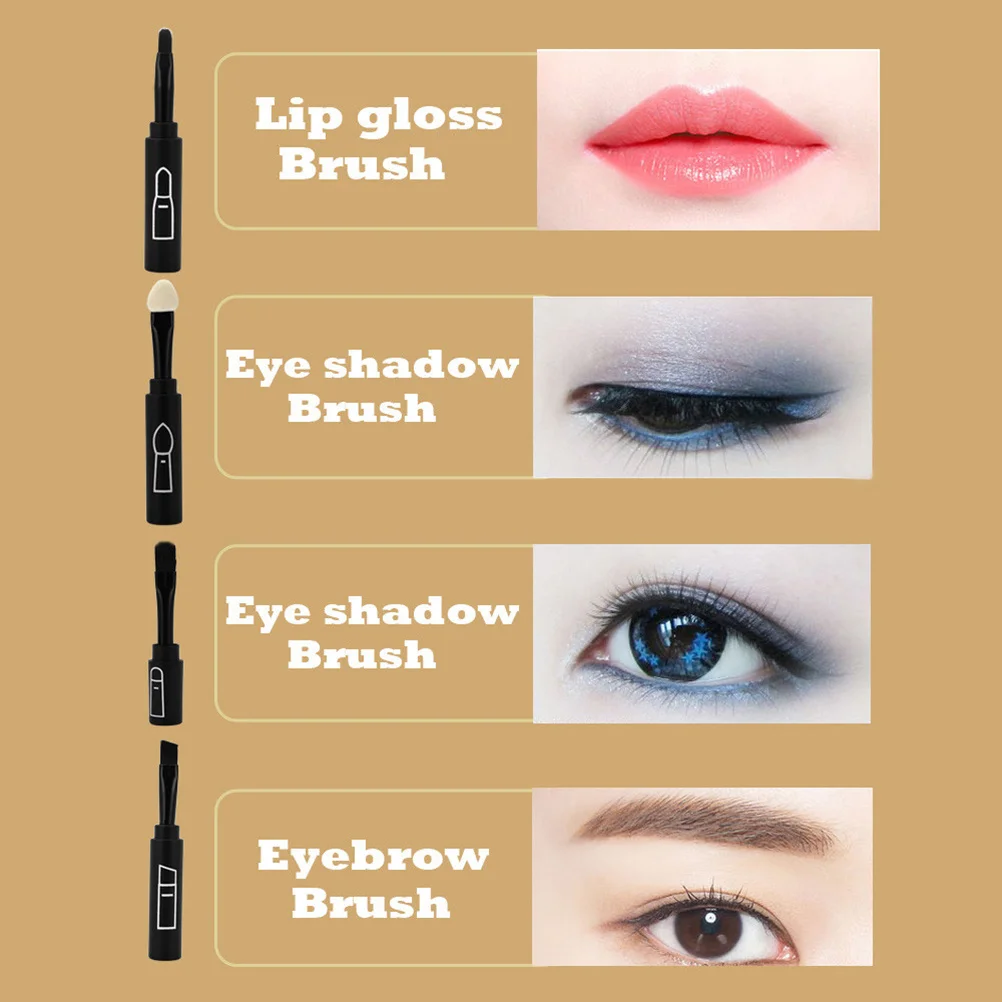 Pinceau de maquillage Portable détachable 4 en 1, 1 pièce, Eyeliner, correcteur, ombre à paupières, outil de voyage
