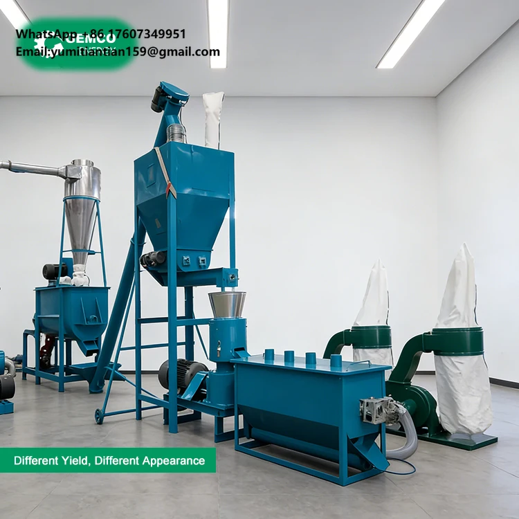 GEMCO Customized Small Animal Swine Poultry Livestock Feed Mill for Pelletizing/Processing Grass Corn