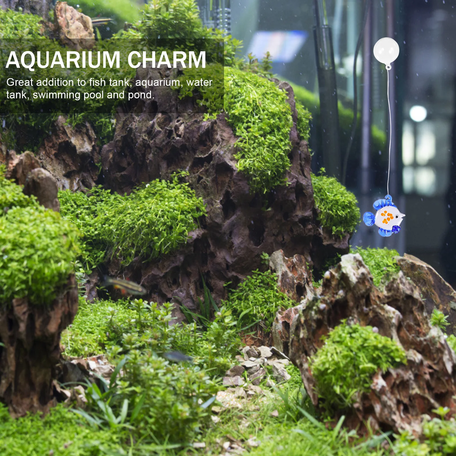 

10Pcs Water Aquarium Decorations Glass Float Ball for Fish Tank Landscape Ornament Bright Unique Design Home Pond Vitality Charm