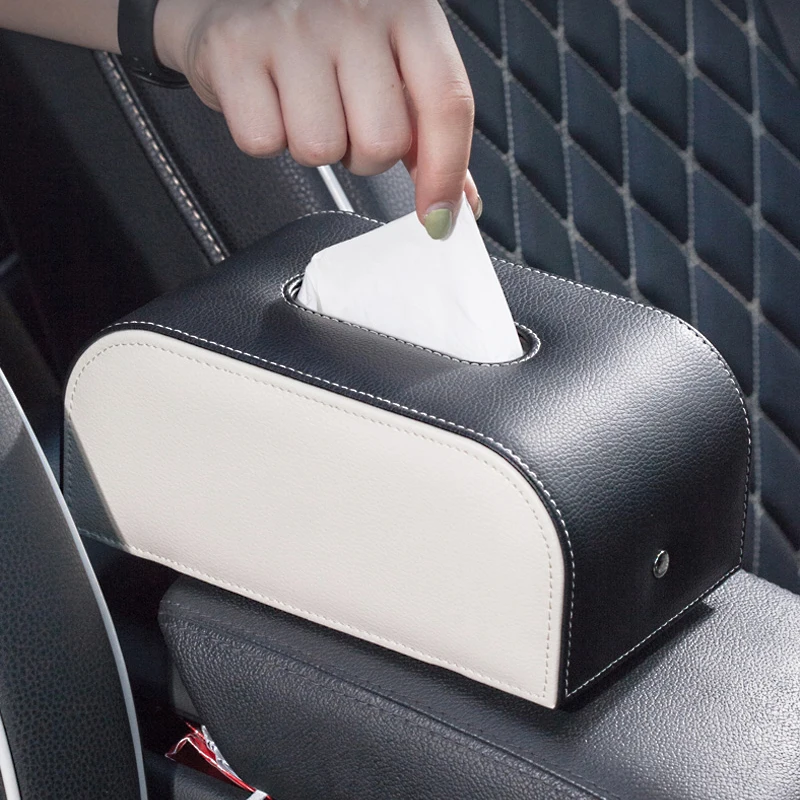 Car tissue box armrest box pull-out paper box Car instrument table table paper box Inside the seat back tissue box decoration