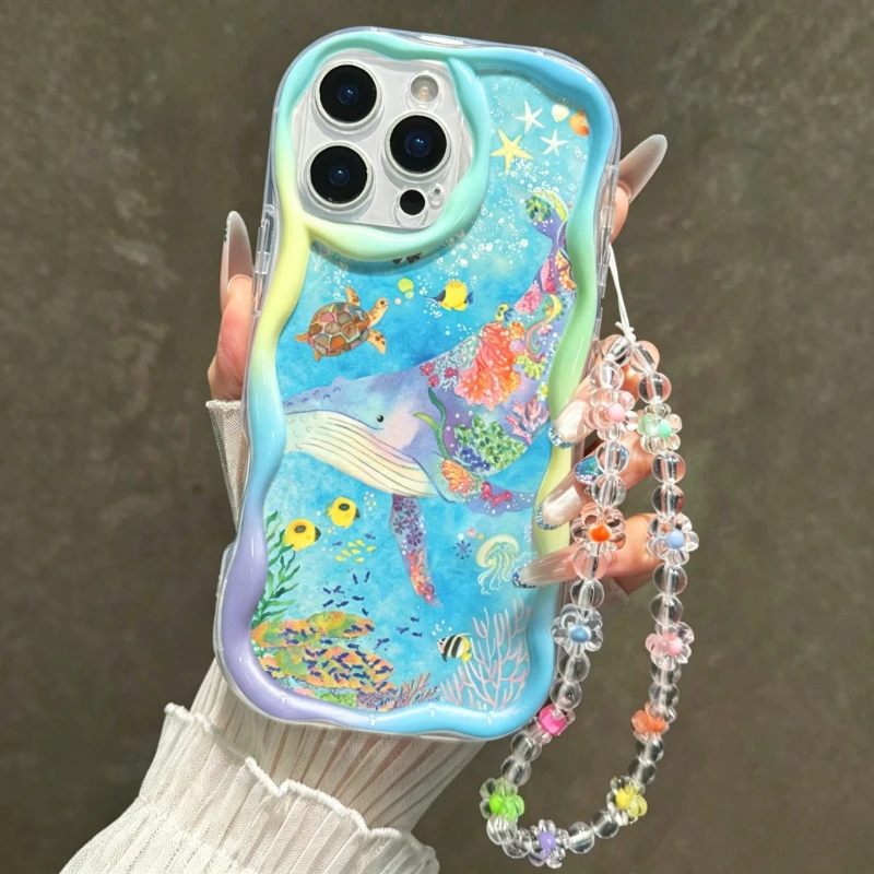 Blue Whale Underwater World Phone Case For Samsung Galaxy S25 FE S26 S24 S22 S23 Ultra Plus A56 A55 A37 A36 A27 A26 A16 Cover
