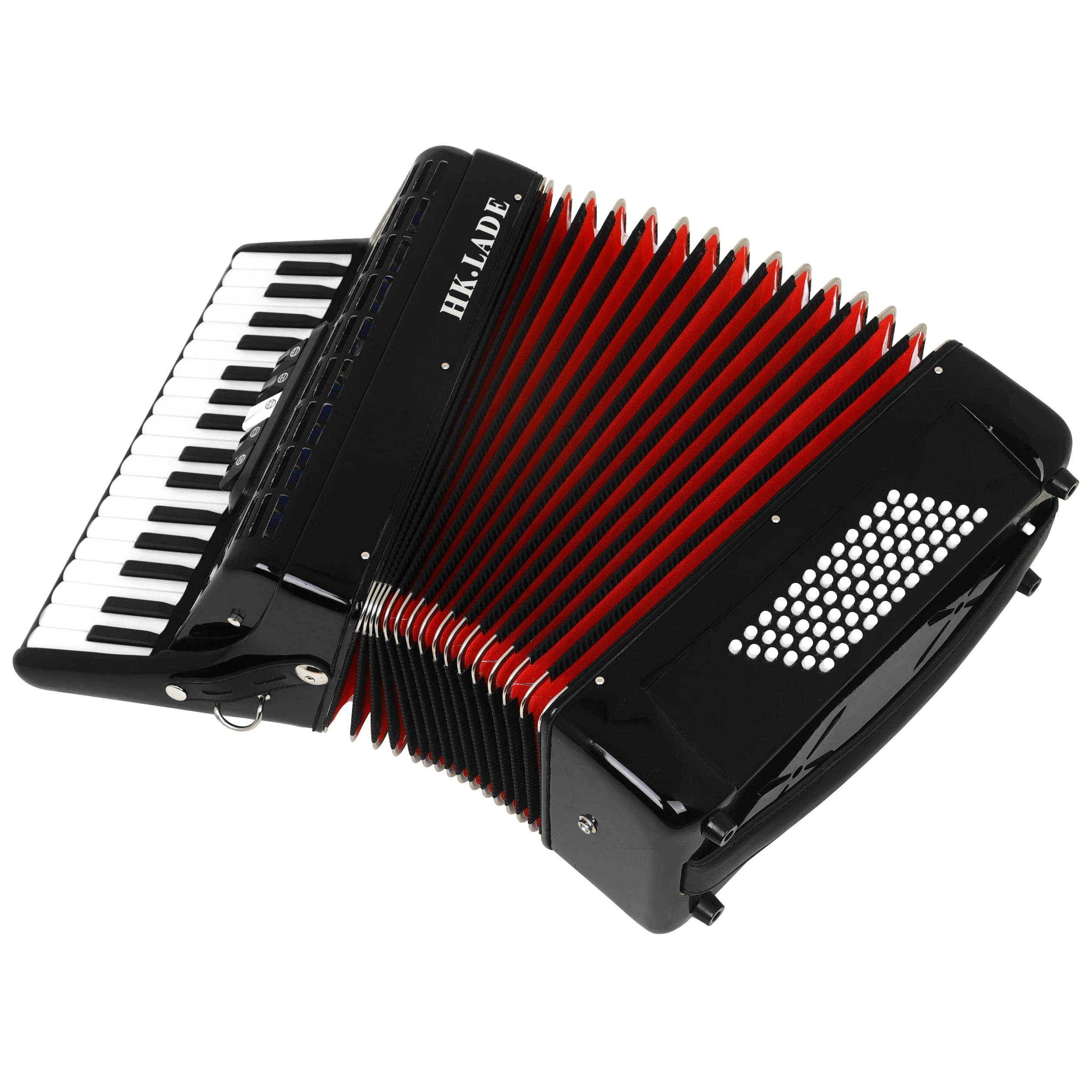 HK.LADE AH-50 Accordion 34 Keys 72 Bass Multiple-voice Accordion with Bag Keyboard Instrument for Grading Performance/Teaching