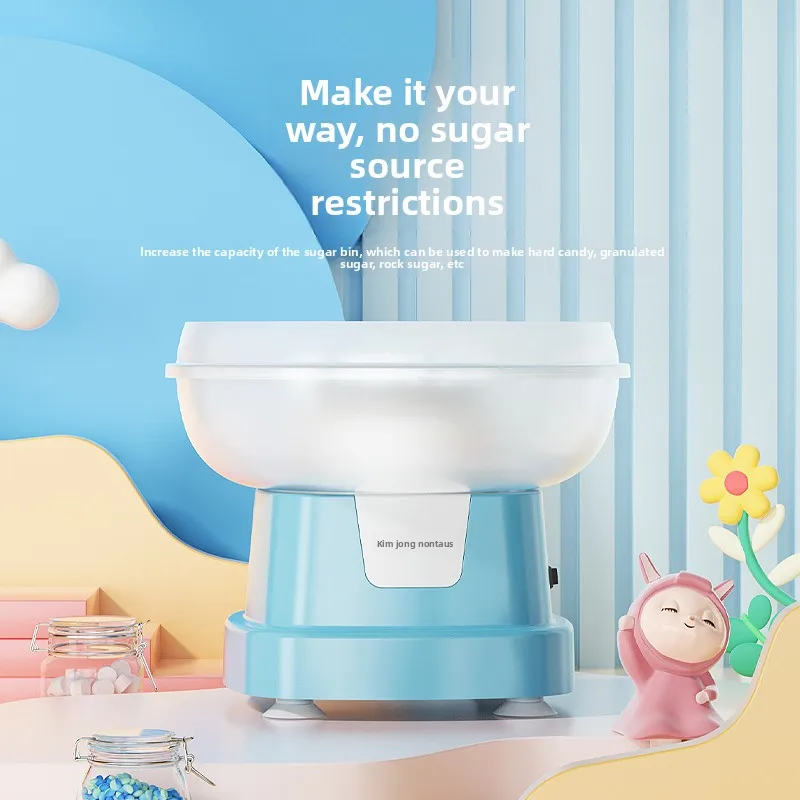 Mini Handmade Colored Cotton Candy Machine, Fully Automatic Toy Making Snack Food Processing Equipment for Home Daily Use