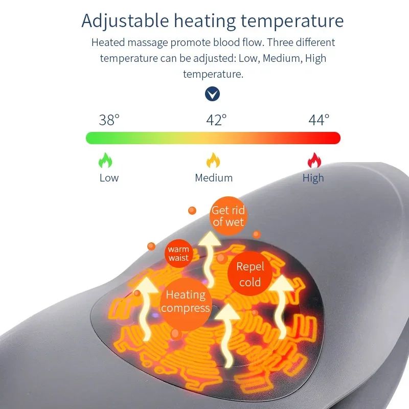 In stock Percussion Pain Relief Electric Lower Back Support Massage Lumbar Waist Vibration Massager