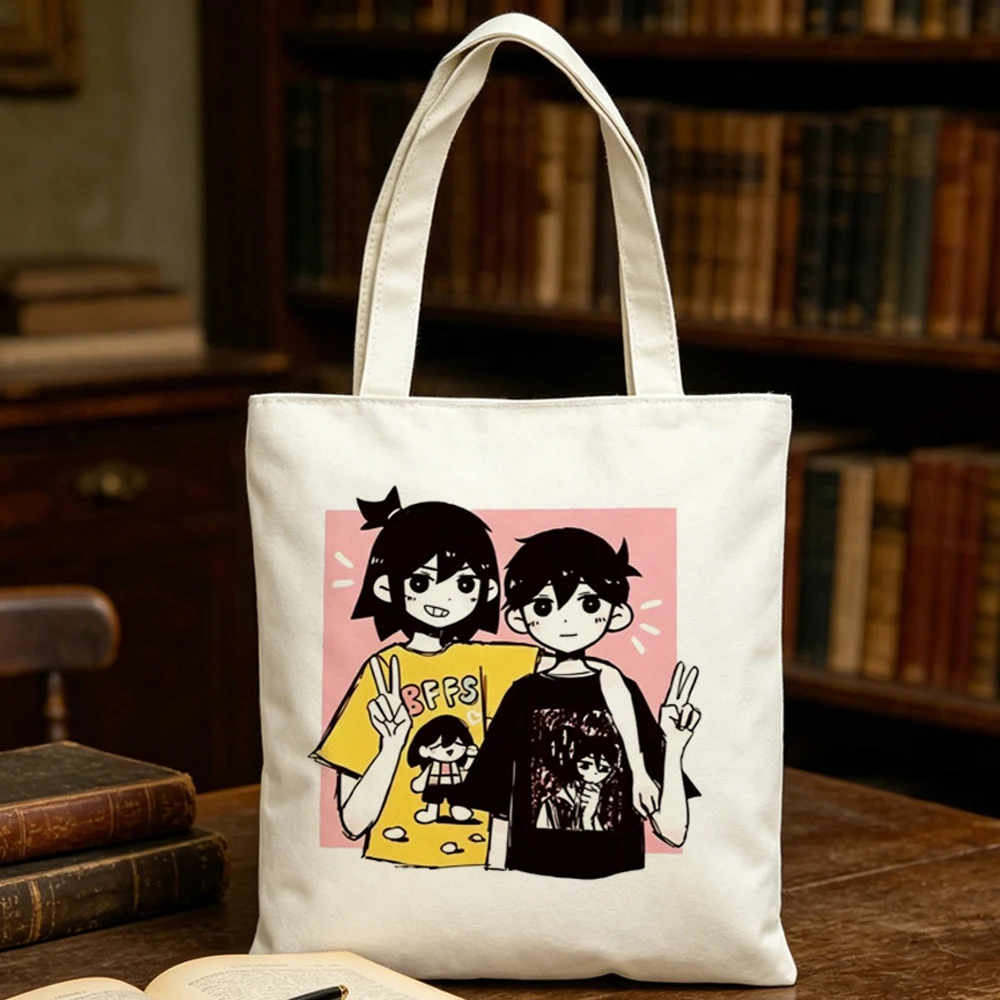 Omori tote bag y2k shoulder  canvas  shopper einkaufstasche woman