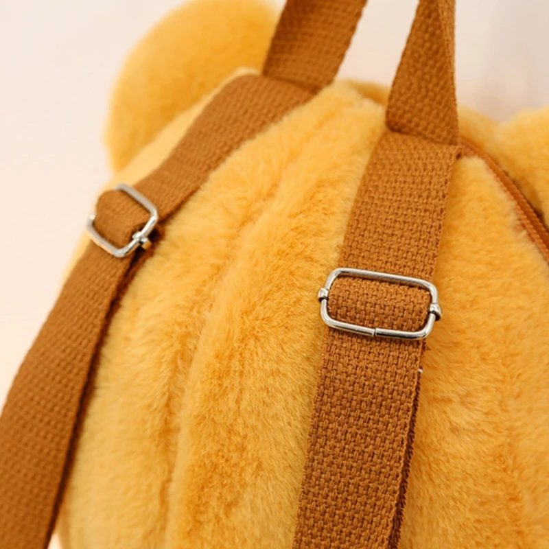 SZL 45cm Butter Bear Plush Shoulder Bag Stuffed Animal Toy Backpack for Teens