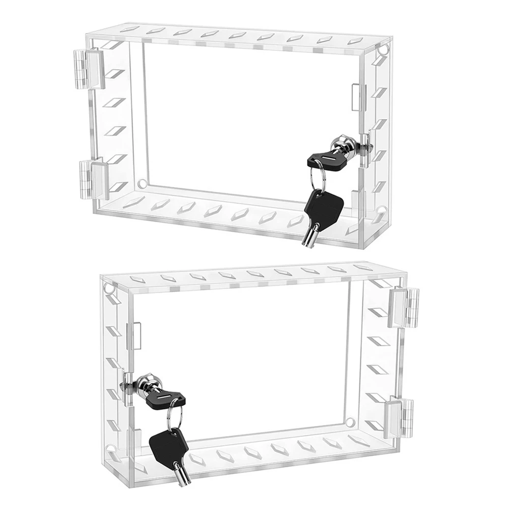 

2pcs Thermostat Lock Box Universal Plastic Air Conditioning Protector Wall Home Smart