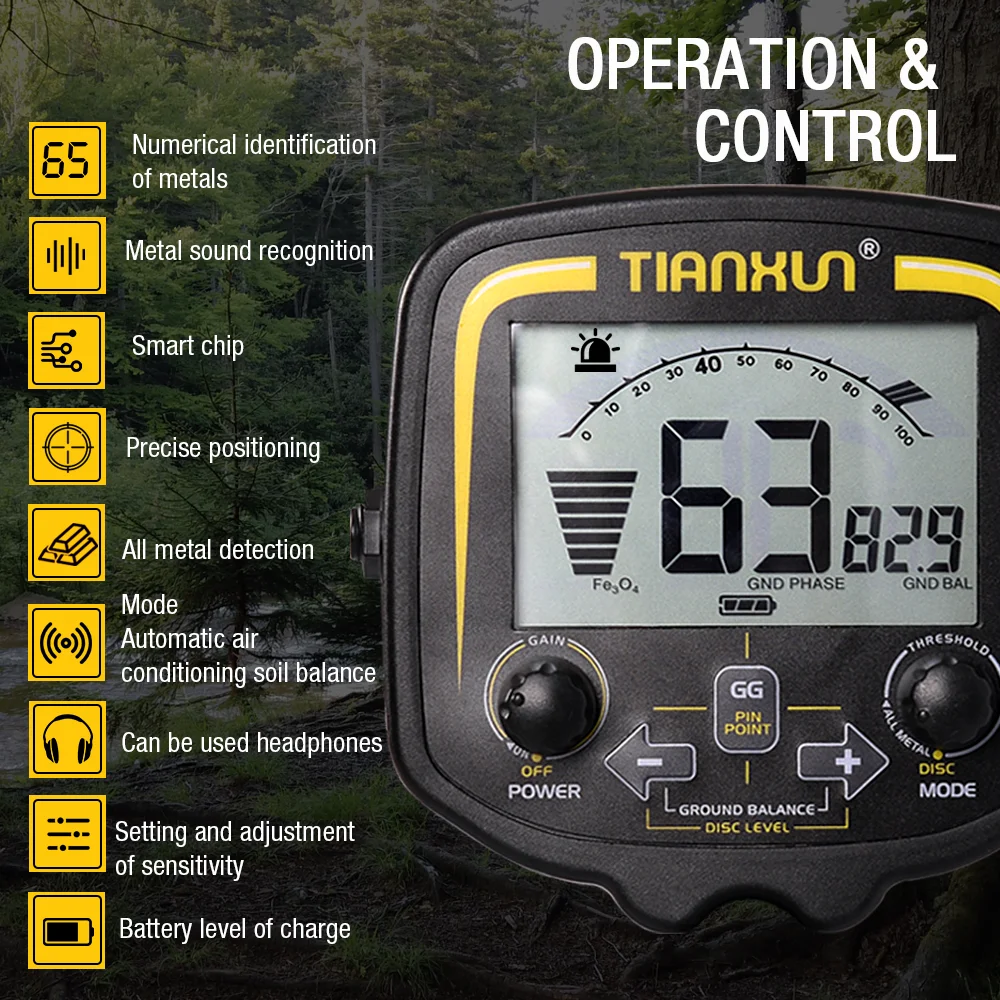 TX-850 Underground Metal Detector High Sensitivity Metal Hunter Gold Digger Treasure Hunter Depth 2.5m Finder Pinpoint Detector image 3