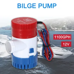 Bilge Pump DC 12V 1100GPH Electric Water Pump for Boats Seaplane Motor Homes Houseboat Accessories Marine Water Pump