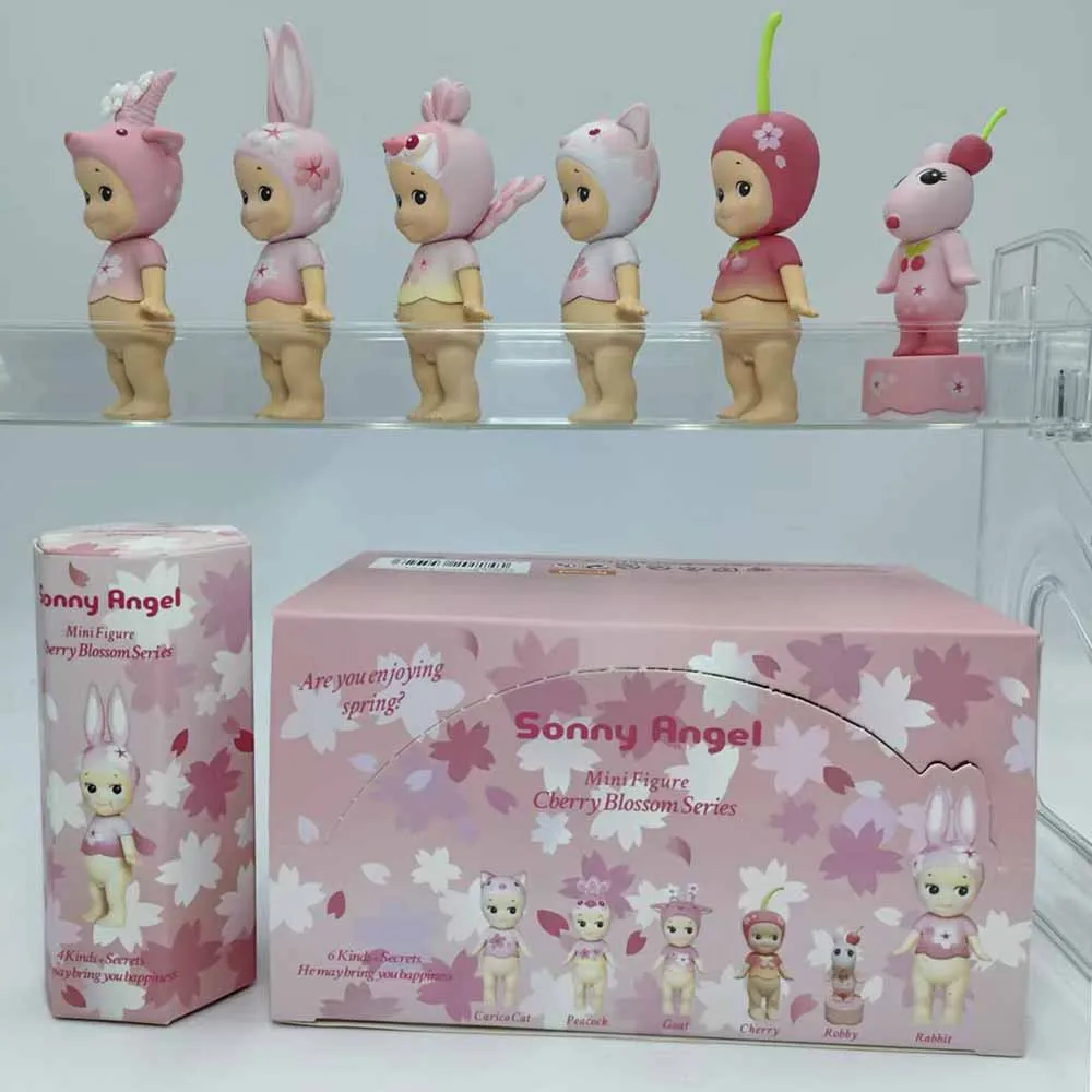 소니 엔젤 핑크 벚꽃 시리즈 블라인드 박스 장난감 미스터리 박스 귀여운 행운의 인형 장식 ... - 1