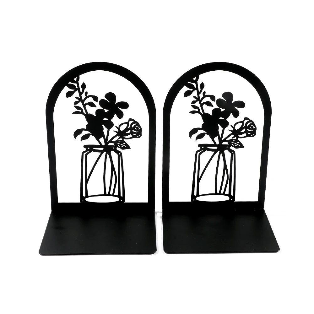 Imagem -06 - Book Rack Stand Iron For Lovers Lindo Vaso Book Ends Home Desk Papelaria Material de Escritório Mulher e Homem Estilos