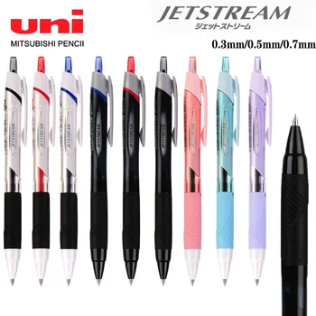 עט כדורי UNI סדרת Jetstream עט ג'ל נמוך חיכוך מהיר יבש חלק כתיבה בית ספר משרד ציוד 0.38/0.5/0.7mm
