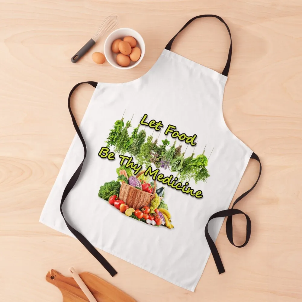 

Let Food Be Thy Medicine Apron Cute Kitchen Accessories christmas Cleaning Products For Home Apron