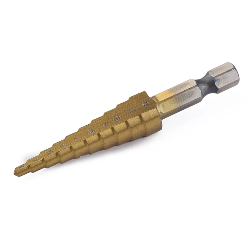 Professional  Hexagon Shank  Step Drill Bit  Sets Alloy Compatible For Punching