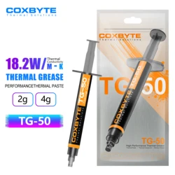 Enfriador de grasa térmica Coxbyte de 18,2 W/mk, 2g/4g, para CPU, procesador AMD Intel, disipador de calor, ventilador, pasta térmica de refrigeración compuesta