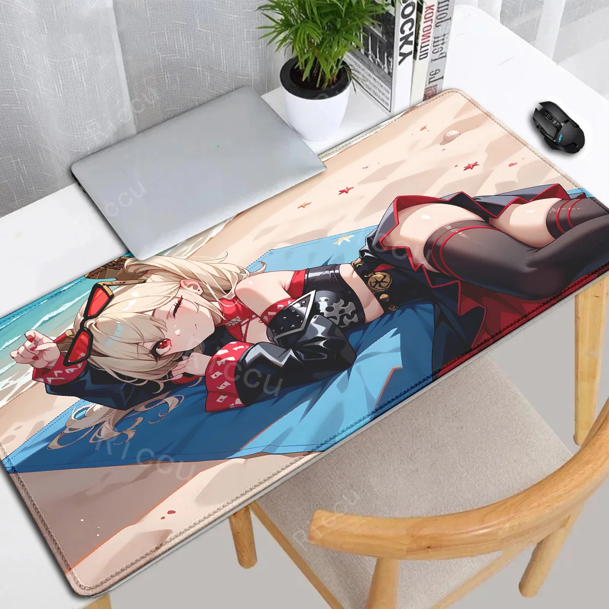 XXL Kawaii Hot Burnice Game Zenless Zone Zero Gaming mouse pad Large Kawaii mousepad Computer Office Accessories DeskMat 90x40cm