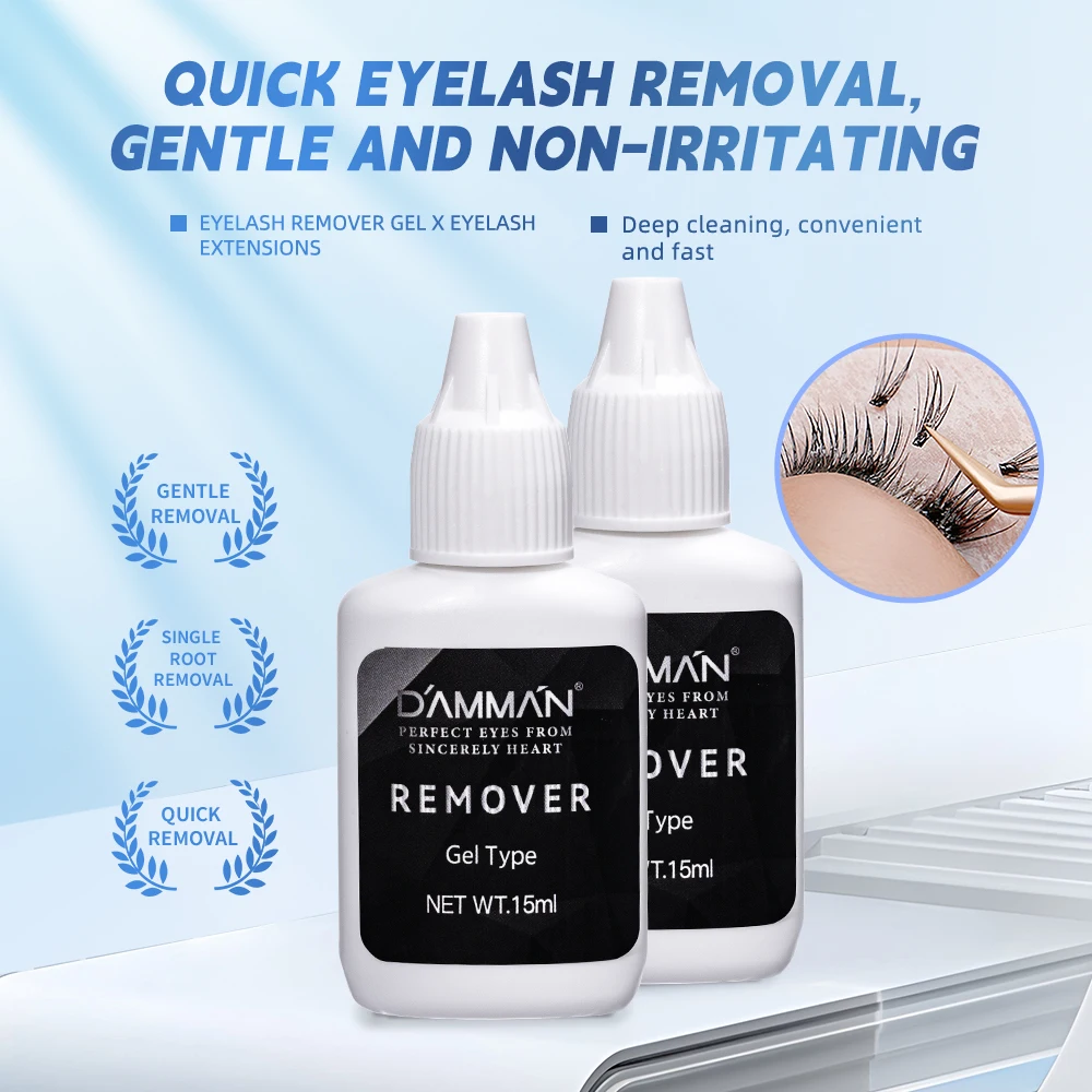 10 flessen 15ML DAMMAN Wimpers Extensions Remover Gel Professionele Lash Lijm Verwijdering Gel Wimpers Zelfklevende Reinigingsgel Groothandel