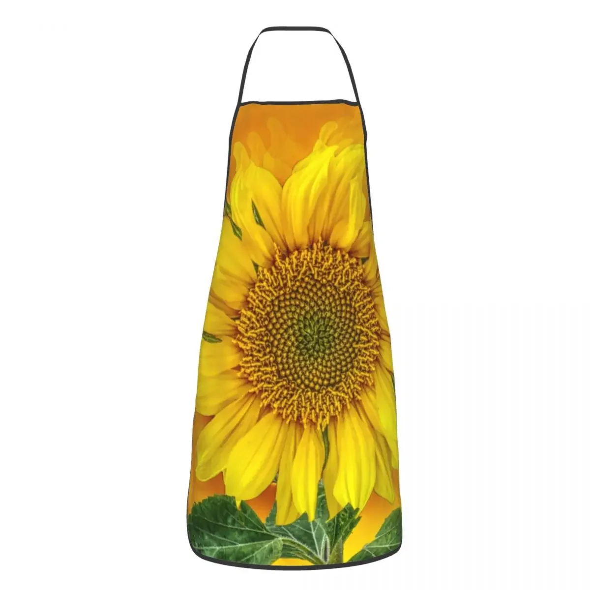 Unisex Sunny Sunflower Kitchen Chef Cooking Baking Apron Men Women Helianthus Flower Tablier Cuisine for Gardening