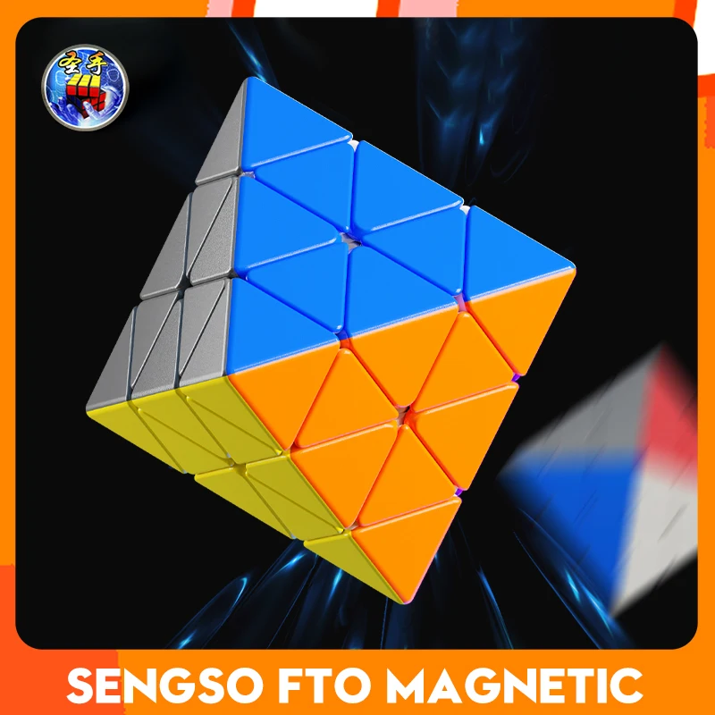 CubeFun ShengShou FTO 회전 팔면체 마그네틱 매직 큐브, Sengso 스피드 퍼즐, 스티커리스 전문 피젯 장난감 선물