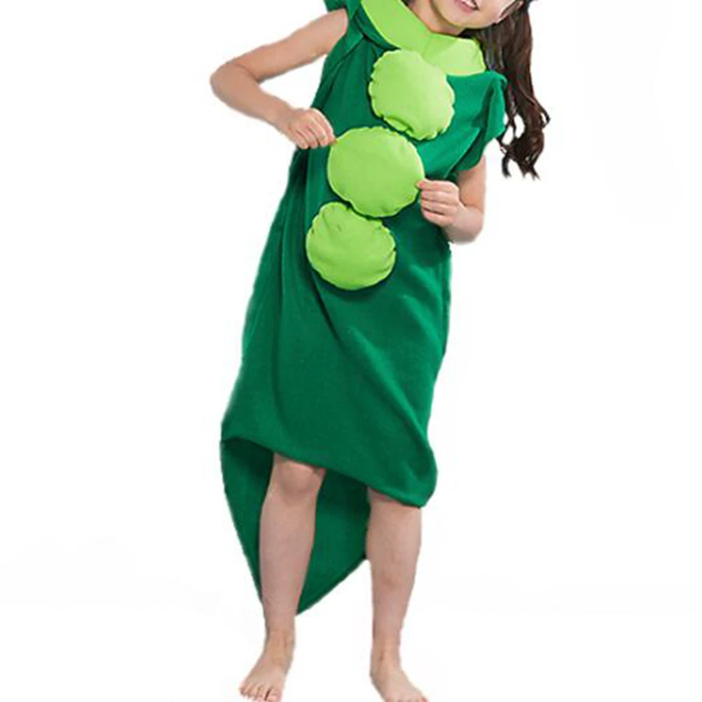 

Pea Shape Kids Jumpsuit Soft Texture Comfort Wear Classic Design Stage Performance Party Supplies Halloween Cosplay Scene