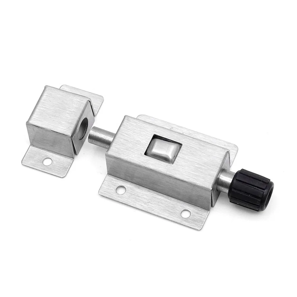 

1 set Automatic Bolt Lock Safety Lock Security Barrel Bolt Silver Security Barrel Latch For Door Safety Home Use Door Latch