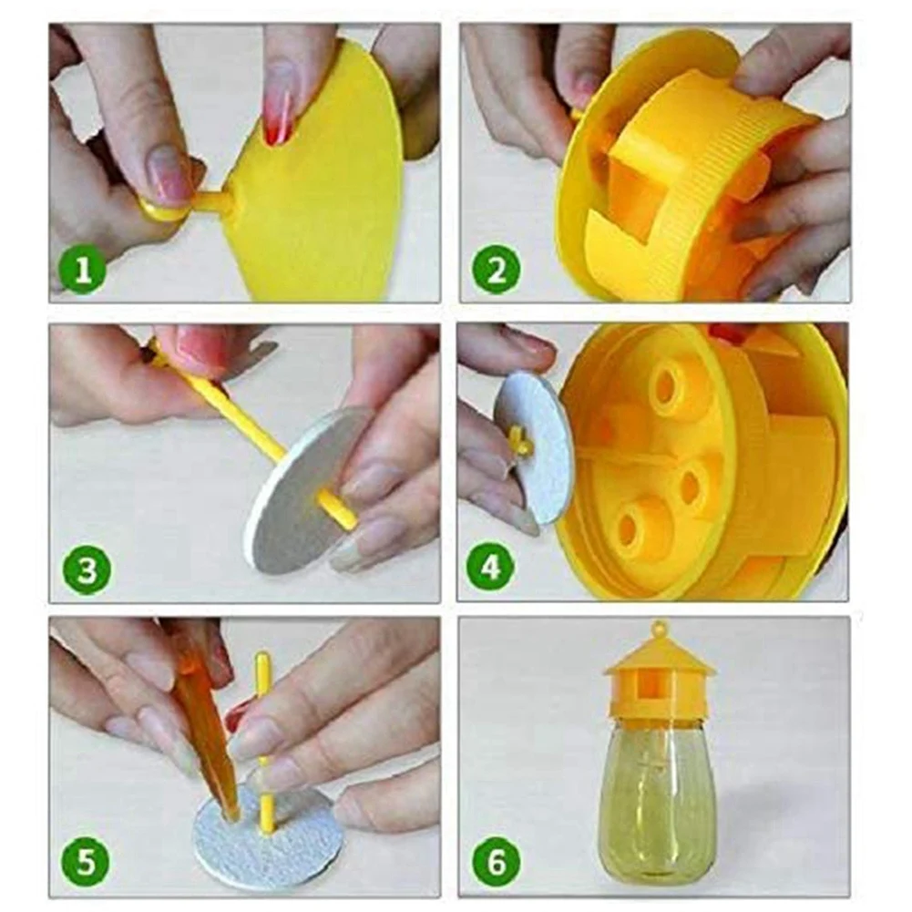 

B28C-2 Set Fly Reusable Traps, Fruit Fly Traps Fly Catcher Outdoor, 2 Pcs & 4 Pcs